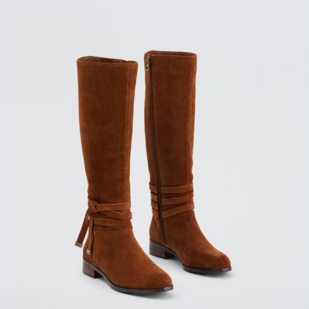 New Ann Taylor Lois Suede Tie Boots